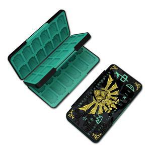 퍼펙트사이트 48 스위치 게임 카드 케이스 - 닌텐도 OLED 라이트, 귀여운 2 홀더 카트리지 및 SD 카드, 카와이 휴대용 컴팩트 보관함, 블랙 킹덤