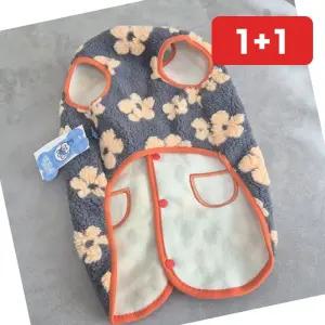 꽃무늬 극세사 김장조끼 대형견 강아지 겨울 조끼 2XL 3XL 1+1