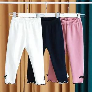 유아 여아 쫄바지 리본 포인트 타이즈 봄가을 외출복 룩