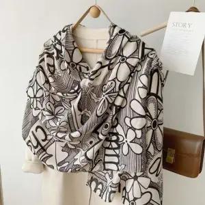 여성 간절기 머플러 기하학 패턴 빅사이즈 스카프