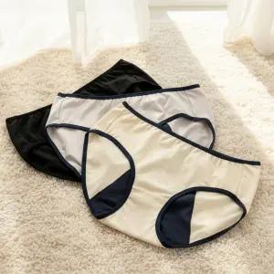 아이엠속옷 데일리 위생팬티 3매세트 샘방지 생리 면스판 여성 방수 팬티