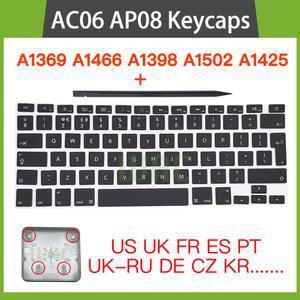 맥북 프로 레티나 A1398 A1425 A1502 에어 A1466 A1369 키보드 AP08 AC06 키 키캡 도구 포함 2012 2013 2014 2015년용