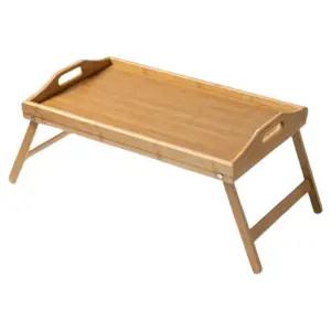 내추럴우드 접이식 모닝 티테이블 거실밥상 태블릿탁자 1인가구 베드트레이 집돌이