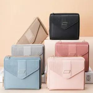 여성 2단 지퍼지갑 장지갑 카드포켓 내부 지퍼포켓 2단지퍼지갑 2단장지갑 체인장지갑