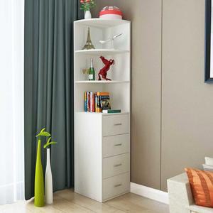 선반 미니 모서리 거실 코너장식장 틈새수납장 왼쪽 흰색 코너장