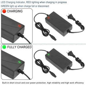 42v 2A 3 핀 리튬 이온 충전기 자전거 전원 공급 장치 어댑터 전자 호버 보드 용 EU/UK/AU/US 플러그 배터