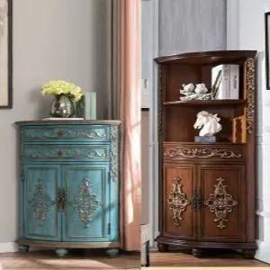 코너 장식장 삼각형 침실 수납장 조립 북유럽 모서리