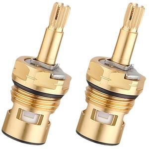 American Standard 994053-0070a & /H용 교체 카트리지 2팩 - 욕실, 주방, 욕조 수도꼭지와 호환 온수 /냉수 황동 스템 (모델 4Z-24H)