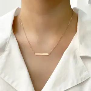 [오팔하우스] 14k 민자 스틱바 목걸이 OPKYN0003