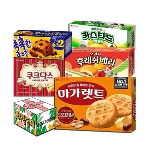 과자탐험대 사무실 간식 과자 5종,F세트(마가렛트 쿠크다스 카스타드 후레쉬베리 촉촉한초코)