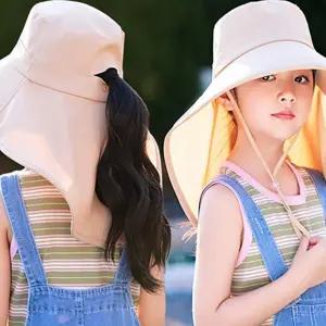 R80 아동 목덮는 방수 챙 모자 물놀이 플랩캡 키즈 나