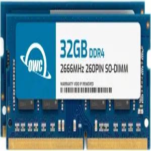 OWC 64GB(2x32GB) DDR4 2666MHz PC4-21300 CL19 2RX8 비ECC SODIMM 1.2V 260핀 노트북 메모리 RAM