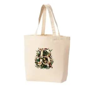 에코백 다양한 사이즈 식물타이포그래피 알파벳B 프린트에코백