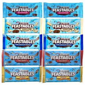 미스터비스트 피스터블 60g 밀크초콜릿 + 쿠키앤크림 + 다크초콜릿 씨솔트 + 밀크 크런치 + 카라멜 5종 2세트