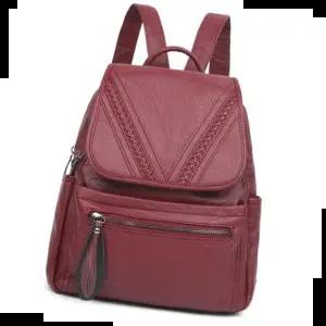 고급스러운 정장 스타일링 가죽 여성 백팩 3063