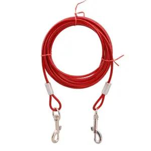 대형견 와이어 리드줄 강아지 튼튼한 산책 목줄 10M 리드 PVC코팅 애줄 PVC 소형 개줄 강아지목 스텐 반려