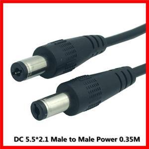 DC 5.5mm x 2.1mm 익스텐션 케이블 와이어 0.35M 수-수 커넥터 5.5x2.1 케이블 수-수 와이어 35cm