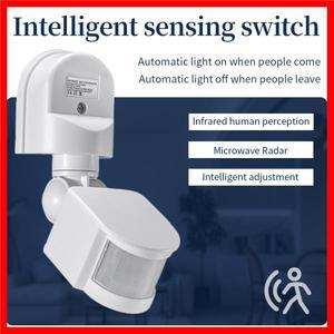 PIR 모션 센서 스위치 자동 적외선 인체 유도 감지기 가정용 실내 조명 센서용 타이머 110-240V 12V