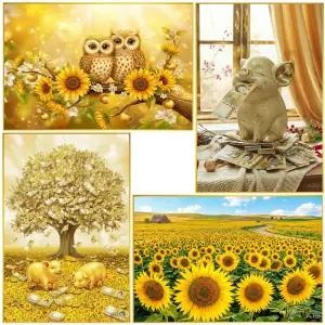 미호코리아 돈 행운 복 들어오는 액자 개업선물 집들이 돼지 부엉이 해바라기 잉어 금전수 재물복 금전운 풍수 인테리어 소품