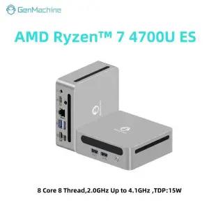 젠머신 AMD 라이젠 7 4700U ES 윈도우 11 8코어 8스레드 4.1GHz 15W 미니 PC DDR4 WIFI6 RTL8852, BT5.2 데