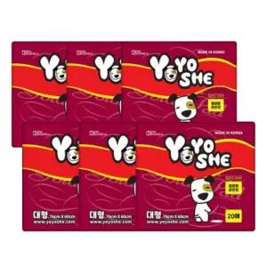 요요쉬 배변패드 대형 와인 20매 X 6P