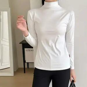 여성 WV10HT50 빅사이즈 스판 기본 반목 티셔츠 폴라티 목티