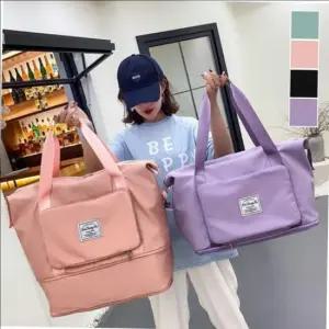 파우치 포함 여행용 토트백 변형 확장 밑단 남성용 보스턴 여행 가방 변환 여행가방