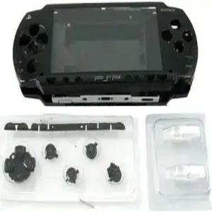 소니 PSP 1000 컬러 블랙을 위한 OSTENT 풀 하우징 수리 모드 케이스 + 버튼 교체