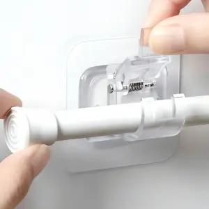 접착식 무타공 봉걸이 집게 고정 막대 클립 훅 자석 걸이 거치