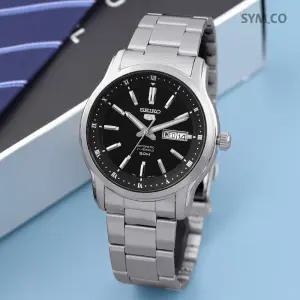 세이코5 SNKP11K1 오토매틱 데이데이트 실버 블랙 클래식 남자 메탈 시계 d