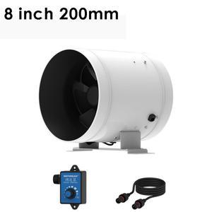 8인치 6인치 알루미늄 환풍기 흰색 송풍기 배기 팬 공기 파이프 추출기 다락방 속도 조절 기능 포함
