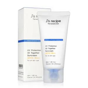 제이스 레시피 UV프로텍션 올 투게더 무기자차  워셔블 선크림 50ml