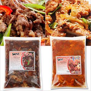 국내산 돼지불고기 1kg+돼지고추장불고기 1kg / 양념육 제육볶음