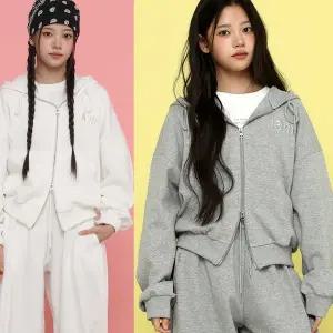 [모데쯔]주니어 10대 봄 베이직 후드 점퍼 등교 10대 간절기 새학기 초등여아