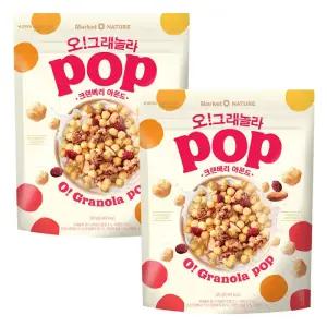 마켓오네이처 오 그래놀라 팝 크랜베리 아몬드 시리얼, 520g, 2개