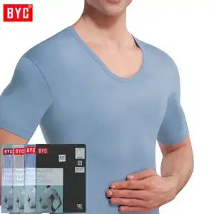 BYC남성단색칼라U넥반팔런닝색상선택1종 BYE1003
