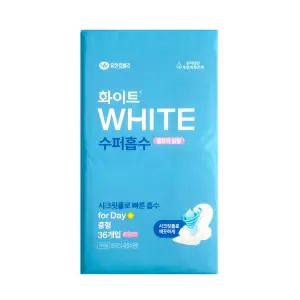 화이트 수퍼흡수 생리대 중형 36매