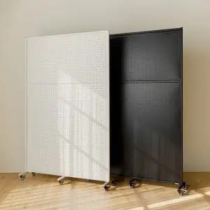 [레트로하우스] 틴우드 타공판 철제파티션 1200 스탠드 세트 (바퀴포함)