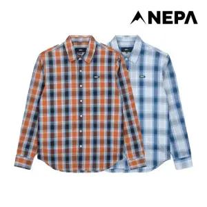 남성 면 체크 긴팔 셔츠_7K11542