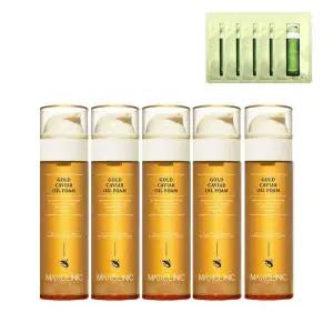 맥스클리닉  폼 클렌징 골드 캐비어 대용량 110g 5개+샘플 5개