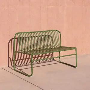 [영가구]바젤 코나 철제 야외 벤치 라운지 의자