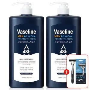 [신세계라이브쇼핑]바세린 맨 올인원 남성 로션 1000ml 2개 대용량 남성 화장품 남자 바디로션