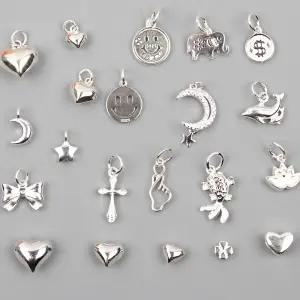 실버 925 은 펜던트 참장식 재료 부자재 목걸이추 하트 팬던트