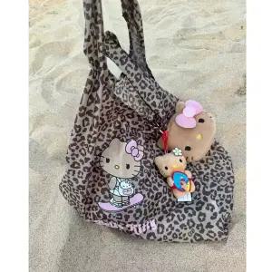 키티가방 헬로키티 레오파드 호피 장바구니 쇼퍼백 시장가방