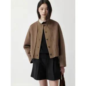 [ZOOC](대구신세계)니트 블록 라운드 숏 코트_Z254MSG502