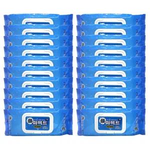 은 퍼펙트 케어 물티슈 캡형 60매 x 20팩 1박스 빅사이즈 업소용 청소용 다용도