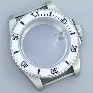 화이트 세라믹 베젤 사파이어 시계 다이빙 케이스 Seiko Nh35 Nh36 Nh34 Nh38 Eta 2824 Miyota 8215 28.5mm