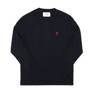 [아미] AMI BFUTS235 724 430 아미 드 꾀흐 스몰 하트 로고 공용 긴팔티