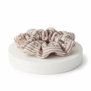 [셀린느]25FW STRIPED TRIOMPHE SCRUNCHY IN WOOL, COTTON, POLYAMIDE AND BRASS WITH GOLD FINISH 461GN