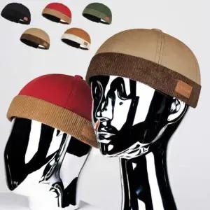 면와치캡 여성 남성 패션아이템 둘레조절밴드 튼튼 패치워크 가죽로고 와치캡